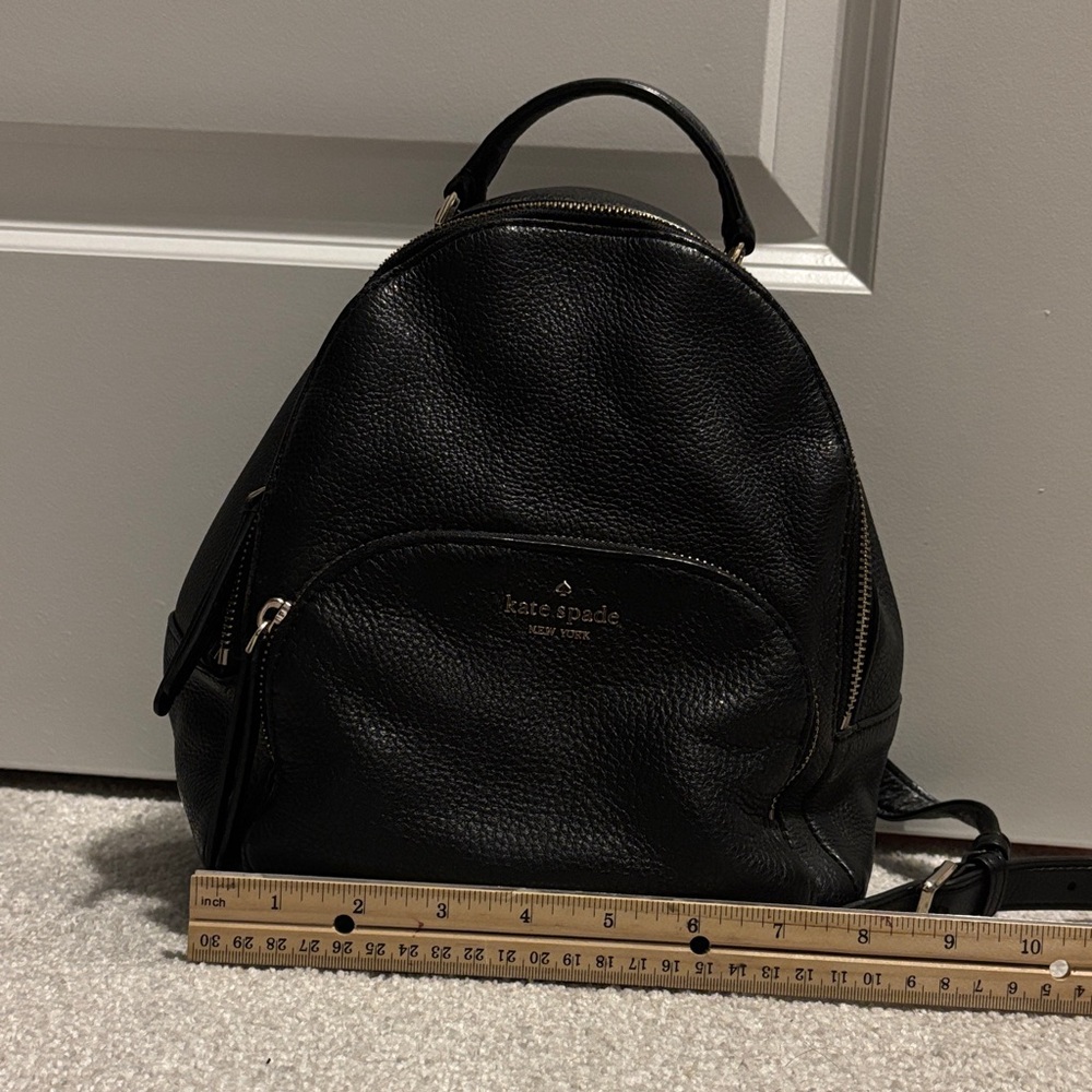 Kate Spade Black Textured Backpack - Picture 3 of 9